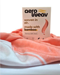 Aero Weav Ultra Lightweight Bamboo Bath Towel 200gsm | Compact, Portable & Less Than Skin-Friendly & Eco-Friendly Travel Towel (Wannabe Orange)