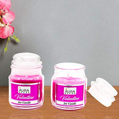 VALENTINE FRAGRANCE BEST FOR MOMENT JAR CANDLES SET OF 2 | BURNING TIME 30 HOURS