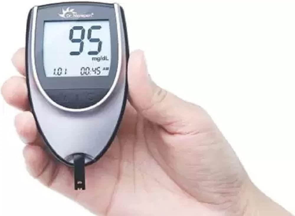 Dr. Morepen Blood Glucose Test Meter - Glucometer (Black & Grey) | No Free Strips Dr. Morepen Blood Glucose Test Meter - Glucometer (Black & Grey) | No Free Strips