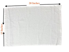 Antonia Offerings Cotton Hand Towels 420 Gsm | Ultra-Soft & Absorbent Wash Basin Wipe Napkins For Bathroom, Kitchen Hotel Small Towel (Pack Of 6)- White