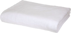 Tiqh 100% Zero Twist Cotton Highly Absorbent & Quick Dry Extra Large Soft Beach Towel 600 Gsm (White)