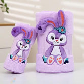 Homecloud Super Soft Rabbit Bath Towel With Hand Towel 700 Gsm | 3x Softer Than Cotton Towels A Gift For Baby Shower | Set Of 2