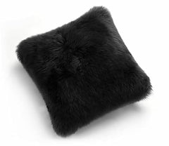 Small Fur Pillow, Cushions For Sofa - Baby Pink, Light Green, White & Black, Standard Size - 12 X 12 Inches | Soft Pillow, Washable, Easy To Clean - Pack Of 4 | Best Pillow - Model 2