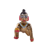 Laddoo Gopal God Idol, Bal Krishna, Kanha Ji Statue, Brass, Multicolor - 7 Cm, For Gifting & Worship, Religious, Home DƩcor, Baby Krishna Idol, Lord Krishna Murti