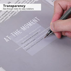 Transparent Sticky Note 100 Sheets Self-Stick Note Pads, Pastel Sticky Notes - Clear Notes