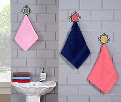 Akin Towel Royal Multicolor Cotton Hand Towel 500 Gsm | High Absorbent & Luxurious Towels For Hotels & Home (Multicolor)- Set Of 12