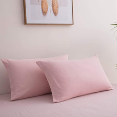 Premium Solid Plain Single Bedsheet With 1 Pillow Cover | Size 60 X 90 Inches, Rose Pink | 300 Thread Count Microfiber For Single Bedsheet