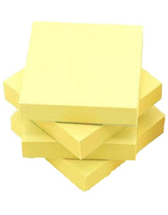 400 Pcs Pastel Yellow Sticky Notes (Pack Of 4 X 100 Sheets) Perfect For School & Office Use