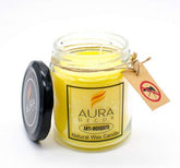 YELLOW GLASS CANDLE EUCALYPTUS SMELL ANTI MOSQUITO & BUG REPELLENT JAR CANDLE