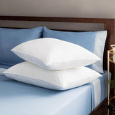 Microfiber Soft White Pillows For Sleeping White - 16x24 Inch | Standard Size, Rectangular Shape, Neck Support, Anti Allergic, Lightweight, Neck Plain, For Long-Lasting Use - Set Of 2