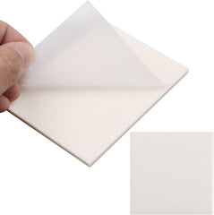 50 Sheets Transparent Sticky Notes | Self Sticky Notes Waterproof Pet Markers | (1 Pad, White)