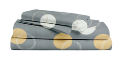 1 Single Bedsheet With One Pillow Cover - 60 X 90 Inches, Grey | Super Soft Premium Brushed Glace Cotton Bedsheet, Breathable & Wrinkle Free