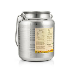 100% Natural A2 Desi Cow Ghee By Kasutam | High In Vitamins, Minerals Healthy Desi Cow Ghee Perfect For Immunity Booster | (5 Litre) 169.0 Ounce | Steel Jar Pack