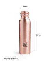 Copper Bottle With Lacquer Finish Suitable For Home, School, College & Office - 1 Liter, 222 Grams, Leak Proof | Rust Proof, Easy To Carry, Pure & Healthy, 100% Toxin Free