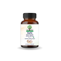 One Tree By Herbal Homes Garlic 500mg Extract, Supports The Body's Natural Detoxification Processes | 60 Vegan Capsule 100gm 0.2lbs