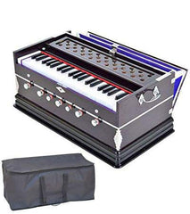 Musical Instrument Harmonium With Bag - 8 1/4 Octave, 39 Keys, Two Reeds (Bass+ Male), 7 Stopper, Tuning 440 Standard Pitch