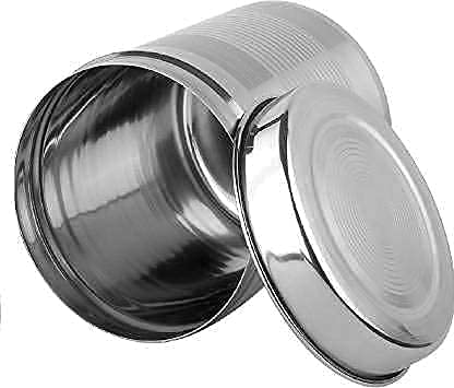 Silver Stainless Steel Containers With Lid For Home & Kitchen | Durable Storage Box - Kitchen Dabba With Lid, 6 Liters - Stainless Steel Deep Storage Box Silver Stainless Steel Containers With Lid For Home & Kitchen | Durable Storage Box - Kitchen Dabba With Lid, 6 Liters - Stainless Steel Deep Storage Box