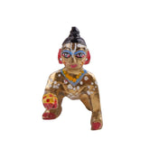 Laddoo Gopal God Idol, Bal Krishna, Kanha Ji Statue, Brass, Multicolor - 6 Cm, For Gifting & Worship, Religious, Home DƩcor, Baby Krishna Idol, Lord Krishna