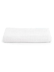 Spaces 100% Cotton Large Size Bath Towel 450 Gsm | Super Absorbent, Quick Dry, Ultra Soft Bath Towel | Dobby Solid Design (White)