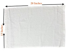 Cottontail Offerings Cotton Hand Towels 900 Gsm | Ultra-Soft & Absorbent Wash Basin Wipe Napkins For Bathroom (Pack Of 6) - White
