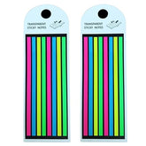 Transparent Sticky Note Highlighter Strips, For Books, School Notes, Multicolor - Pack Of 2