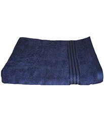 North Field Bath Towel 1000 Gsm | Extra Soft & Absorbent, Durable Bath Towel (Yellow & Dark Blue) - Set Of 2