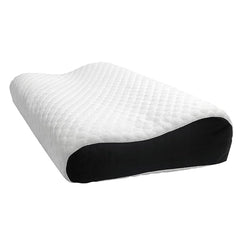 Memory Foam Pillow, Ergonomic Cervical Pillow For Neck Support - Black & White | Orthopedic Memory Foam Pillows, Supports Neck & Shoulder Pain For Sleeping, Adjustable Pillow