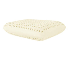 Latex Contour Pillow, Organic Pure Natural Pillow, White, Standard Size - 60 X 40 X 10 Cm | 65 Density, Breathable, Hypoallergenic, Neck Support, Cooling, Comforts, Latex Contour Pillow