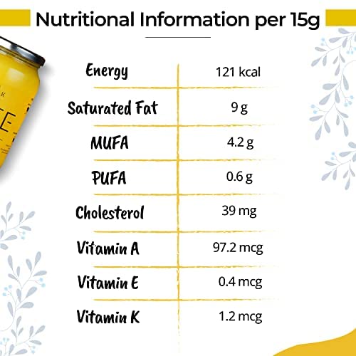 Natural Premium A2 Gir Cow Bilona Desi Ghee By Aumilk | Rich In Nutrients Healthy Desi Cow Ghee Good For Boost Immunity | (250ml) 8.4 Ounce | Jar Pack Natural Premium A2 Gir Cow Bilona Desi Ghee By Aumilk | Rich In Nutrients Healthy Desi Cow Ghee Good For Boost Immunity | (250ml) 8.4 Ounce | Jar Pack