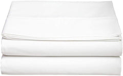 Double Bedsheets For Queen Size With 2 Pillow Covers - 90 X 100 Inches, White | 750 Thread Count Sateen Finish Luxuries - Ideal For Guest Room, Hotel Quality | 3 Piece Bed Sheet
