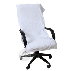 Roman Home Solid Large Luxury All Car Seats & All Office Chair Towel With Tie Knot & Elistick 450 Gsm - (White)