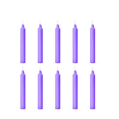 PURPLE ESPECIALLY MEANT HEALING, CHAKRAS, RITUAL CANDLE PACK OF 10 STICK CANDLES