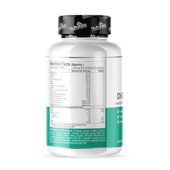 Nutrabliss Pro Digestive Plus Improve Gut Health, Breakdown Carbs, Protein, Fat & Lactose, Potent Digestive Enzymes & Probiotic Blend | 60 Tablets, 100gm 0.2lbs