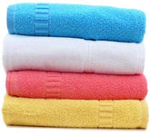 Ayus Cotton Bath Towel 1600 Gsm (Blue, White, Yellow & Pink) - Pack Of 4