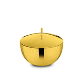 Majestic High Grade Stainless Steel Double Wall Donga With Lid, Gold PVD Coating - 16.5 Cm, 1 Liters | Easy To Clean & Dishwasher Safe