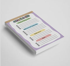 To Do List Notepad, Task Pad With Checklist, Daily Writing, Trendy & Stylish (Purple) Set Of 2