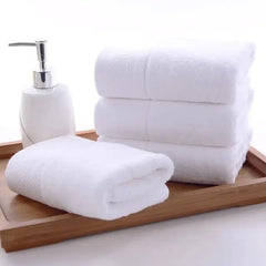 V Vantra 100% Cotton Bath Towels 500 Gsm | Soft, Highly Absorbent, Quick Dry & Anti Microbial Large Size Bath Towel (White)