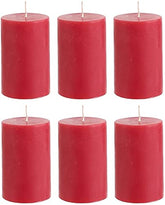 PILLAR CANDLES | BURNING TIME 30 HOURS | PERFECT FOR VALENTINE CANDLES SET OF 6