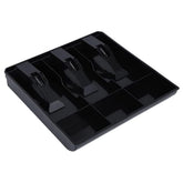 Slot Case Drawer, Counter Case Plastic Case Cash Register Box Cashier Coin Drawer Box Cash Drawer Tray 3 Slot Cash Tray, 24.6x24.4cm/9.68x9.60 In, Colour - Black
