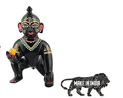 Black Laddoo Gopal Idol, Bal Gopal Ji Murti, Brass, Black Idol - Big Size 3 Inch, Baby Krishna Gopal Murti, Antique Deign, Handmade Idol, A Perfect Gift, Thakur Ji Statue