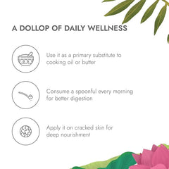 Premium A2 Gir Cow Desi Ghee By Kapiva | Rich In Nutrients Calcium & Iron Pure Healthy Desi Cow Ghee Good For Heart Health | (500ml) 16.9 Ounce | Jar Pack