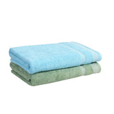 Mafatlal Premium Cotton Bath Towel 1100 Gsm | Quick Dry, Durable Long Size Towel- Pack Of 2 (Blue & Green)