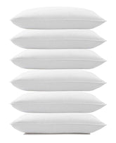 Microfiber Soft White Pillows, Pillows For Sleeping - 40x60 Cm | For Side Sleeper, Back Sleeper & A Stomach Sleeper, Need Neck & Shoulder Support Pillows - Set Of 6
