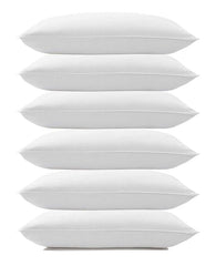 Microfiber Soft White Pillows, Pillows For Sleeping - 40x60 Cm | For Side Sleeper, Back Sleeper & A Stomach Sleeper, Need Neck & Shoulder Support Pillows - Set Of 6