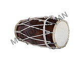 Dholak Half Rassi Sheesham Wood Carry Bag Bolt Tuned - Nickel Plated Bolts & Nuts Used Goat Skin | Dholak For Festivals, Wedding, Satsang - Very Easy To Tune