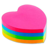 Heart Shapes Sticky Note, Multicolor 100 Sheets Per Pad, Fluorescent Paper Self Sticky Notes
