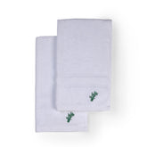 Feather & Spun Bamboo Lavender Fragrance Cotton Hand Towel 400 Gsm | Anti Microbial Fade Resistant Double Needle Stitch Hand Towel (Pure Snow) - Pack Of 2