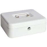 Locking Large Metal Cash Box With Money Tray, Lock Box, Colour - Blue, Material - Metal , Special Feature