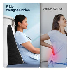 Complete Back Support Wedge Cushion With Memory Foam Pillow, White & Grey | Improves Comfort & Posture While Sitting - Working On Bed | Premium Removable Covers, Multi-Use Pillow - Pack Of 1