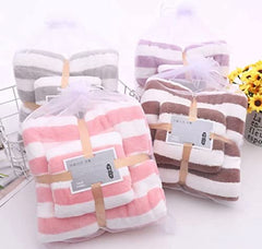 Homecloud Ultra Soft 300 Gsm Bath Towel Set | 3x Softer Than Cotton Towels | Highly Absorbent & Ultra Fast Dry | Set Of 2 (1 Bath 1 Face Towel)